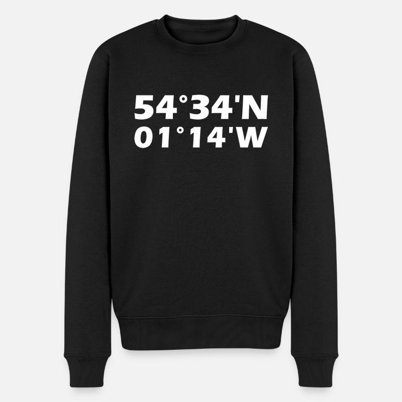 Coordonnées de Middlesbrough - Pull Premium bio Homme - noir