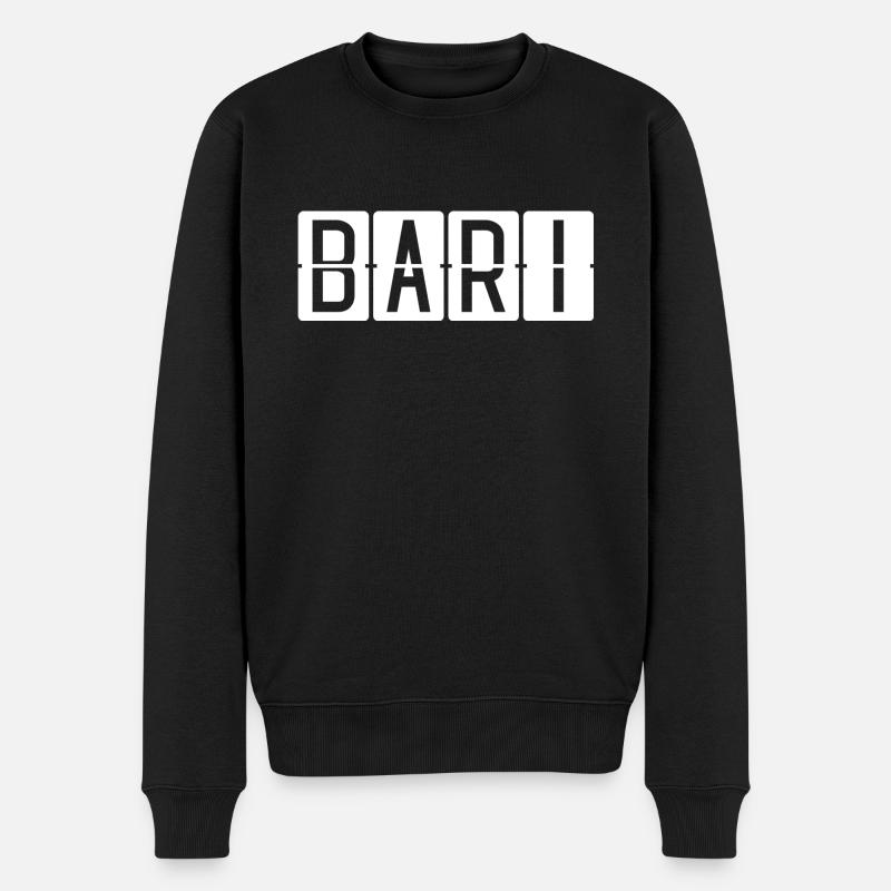 Bari Flughafentafel - Männer Premium Bio Pullover - Schwarz