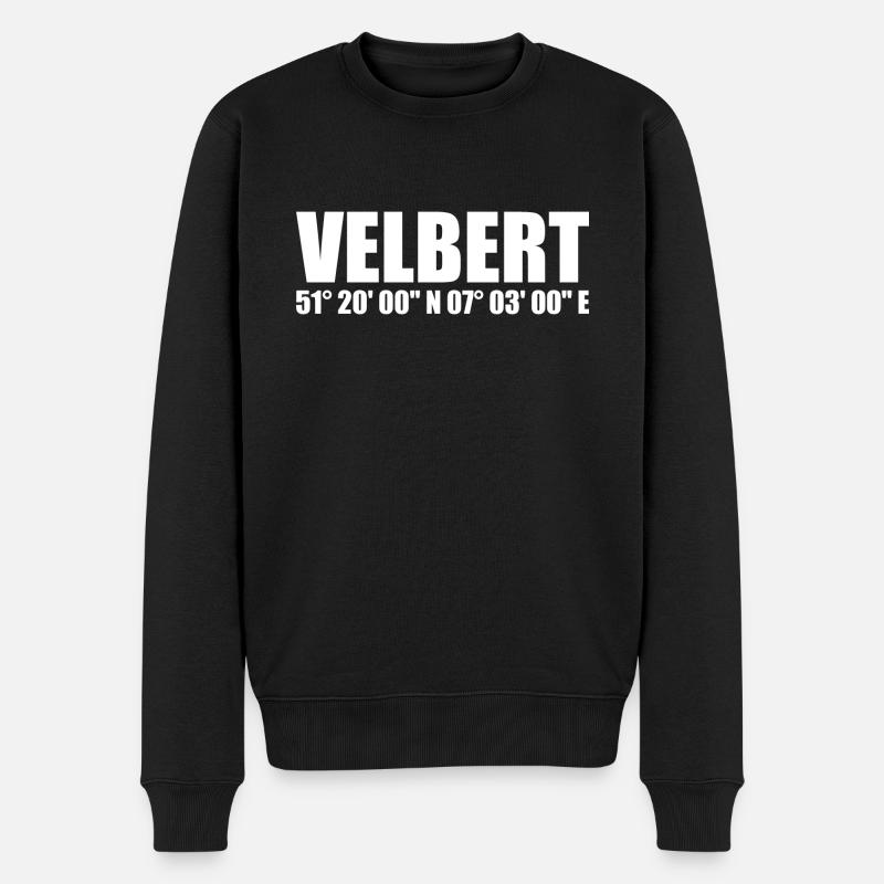 Velbert Koordinaten - Männer Premium Bio Pullover - Schwarz