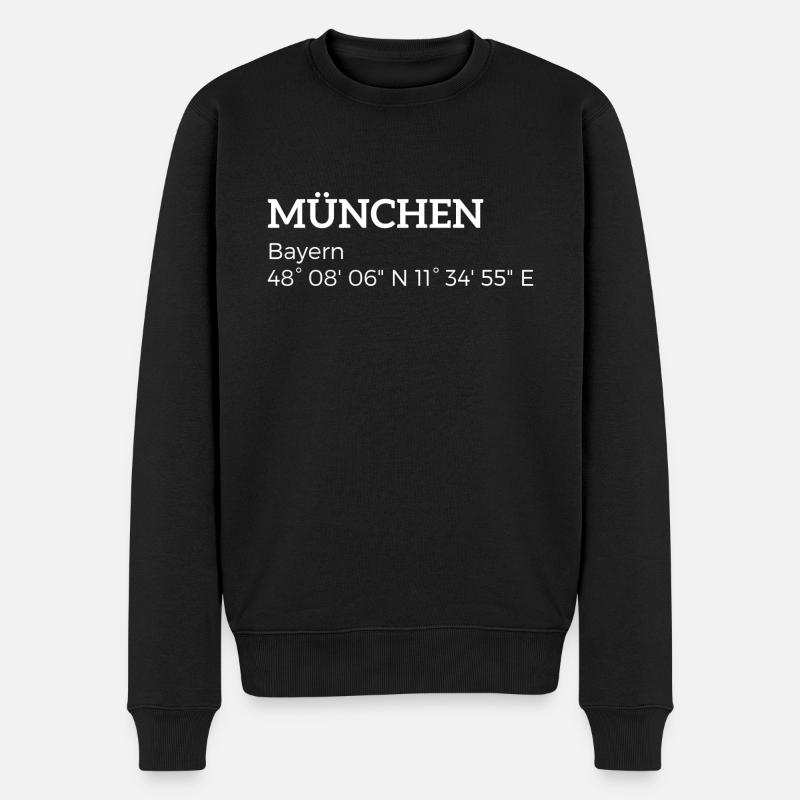 les coordonnées Munich Bavière - Pull Premium bio Homme - noir