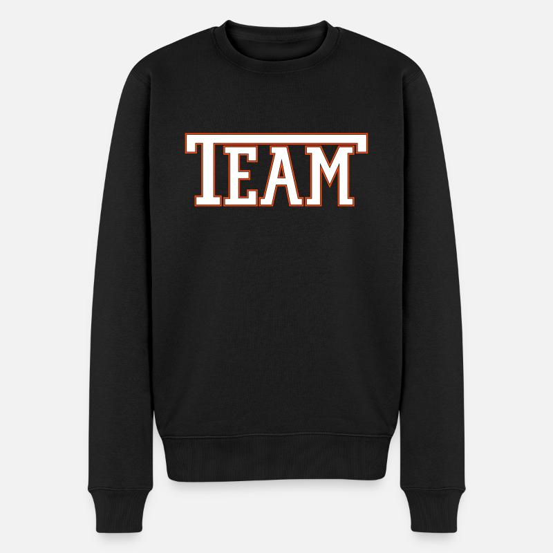 Team Font - Männer Premium Bio Pullover - Schwarz