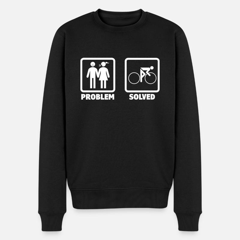 Problem Solved - Men's Premium Organic Jumper - black