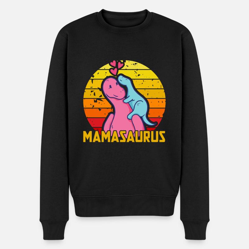 Mamasaurus - Männer Premium Bio Pullover - Schwarz