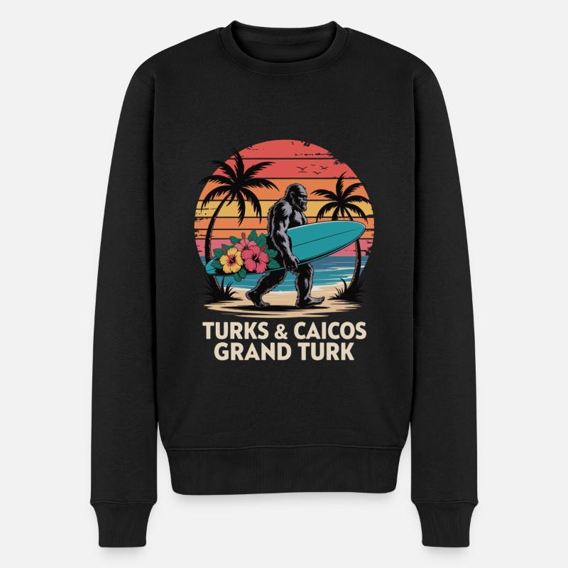 Turks- und Caicosinseln - Männer Premium Bio Pullover - Schwarz