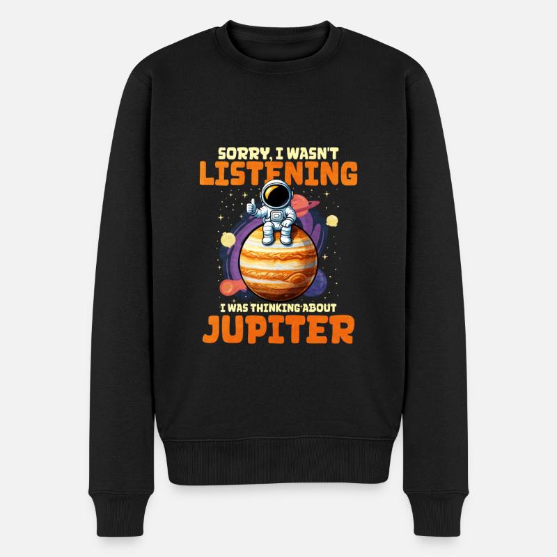 Jupiter - Männer Premium Bio Pullover - Schwarz