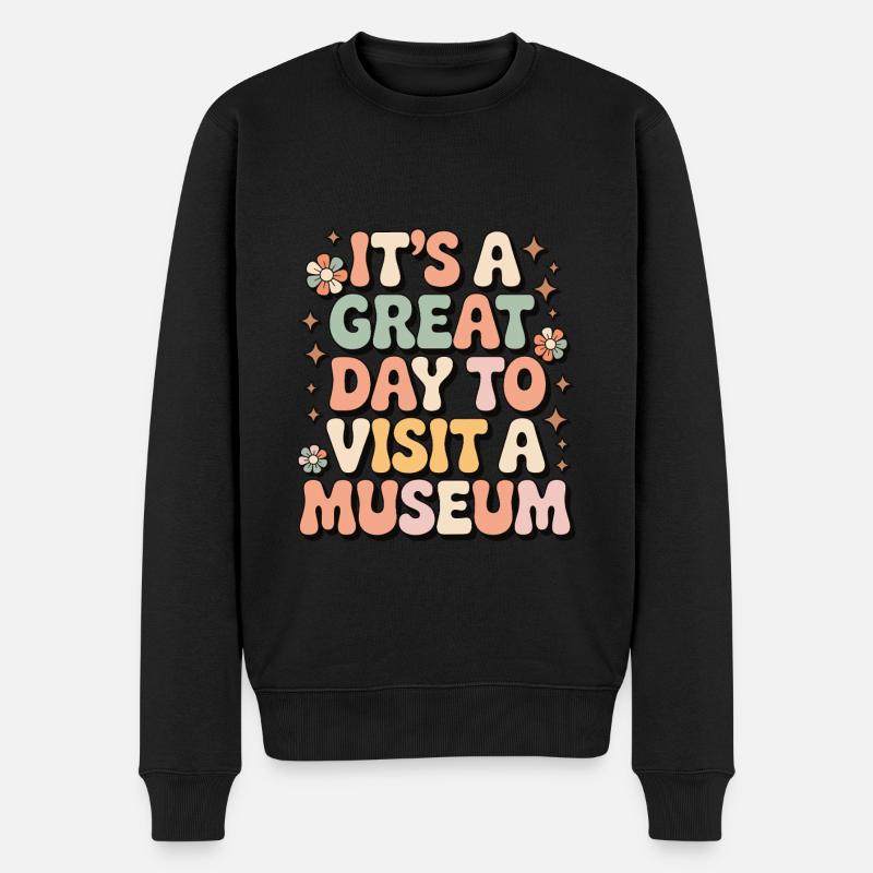 Museum - Männer Premium Bio Pullover - Schwarz