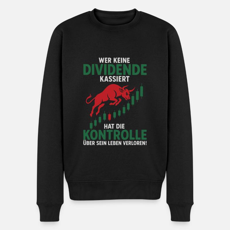 Actions Pension Dividende Bourse - Pull Premium bio Homme - noir