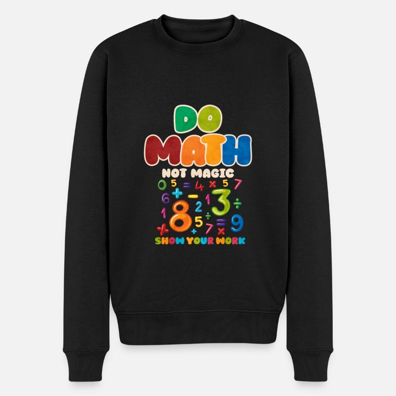 Mathe - Männer Premium Bio Pullover - Schwarz