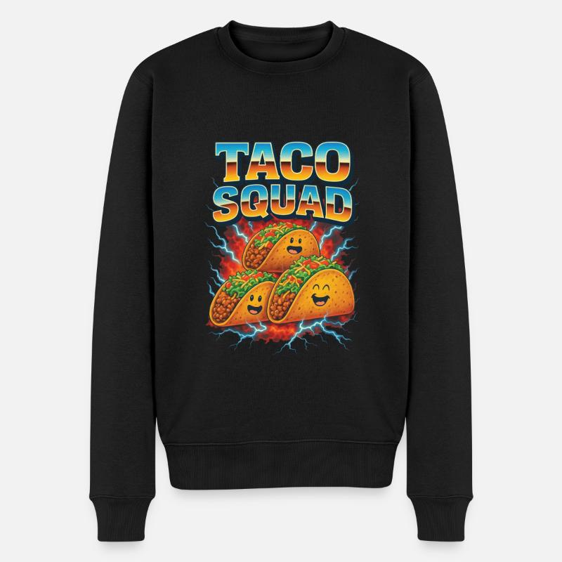 Tacos - Männer Premium Bio Pullover - Schwarz