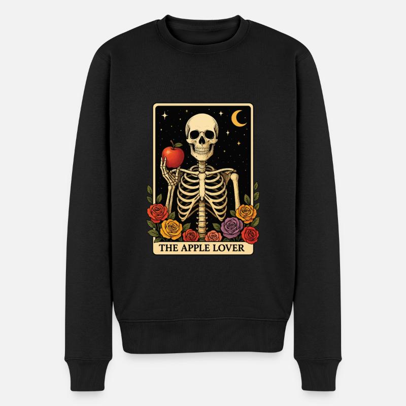 Apfel Tarot - Männer Premium Bio Pullover - Schwarz