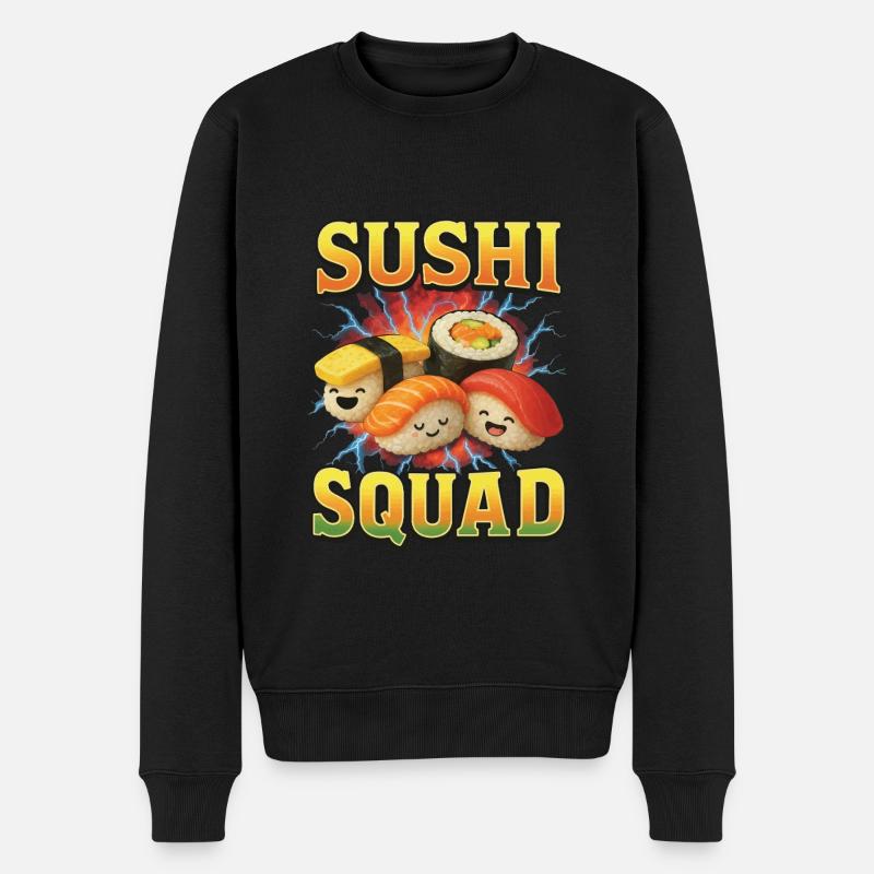Sushi - Männer Premium Bio Pullover - Schwarz