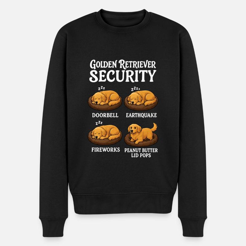 Golden Retriever - Männer Premium Bio Pullover - Schwarz