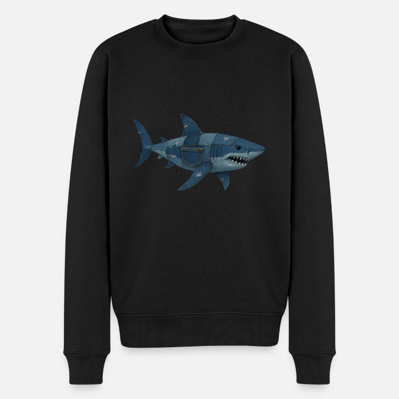 Denim Requin - Pull Premium bio Homme - noir