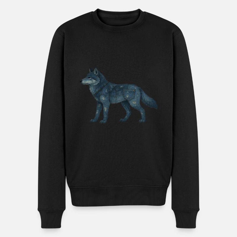 Denim loup - Pull Premium bio Homme - noir