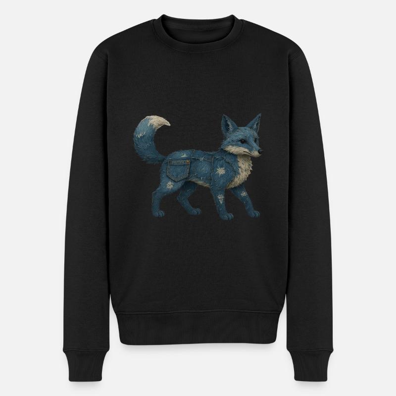 Fuchs Denim - Männer Premium Bio Pullover - Schwarz