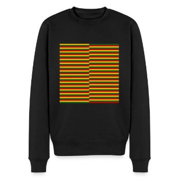 Motifs africains aux couleurs africaines - Pull Premium bio Homme - noir - Devant - Nico (187cm)