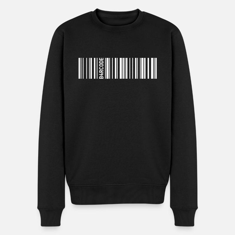 B4RCODE. Compact - Men's Premium Organic Jumper - black