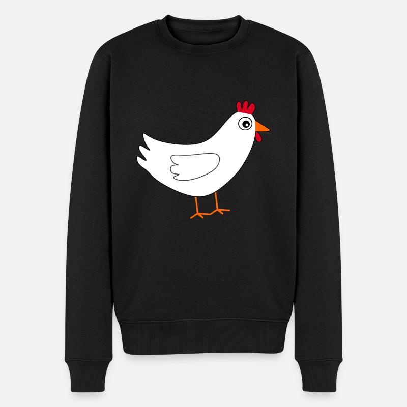Poulet blanc de Pâques - Pull Premium bio Homme - noir