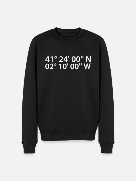 Barcelona Coordinates - Men's Premium Organic Jumper - black