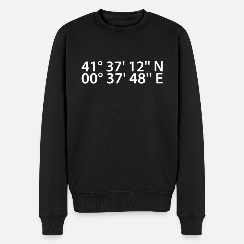Coordonnées de Lleida - Pull Premium bio Homme - noir