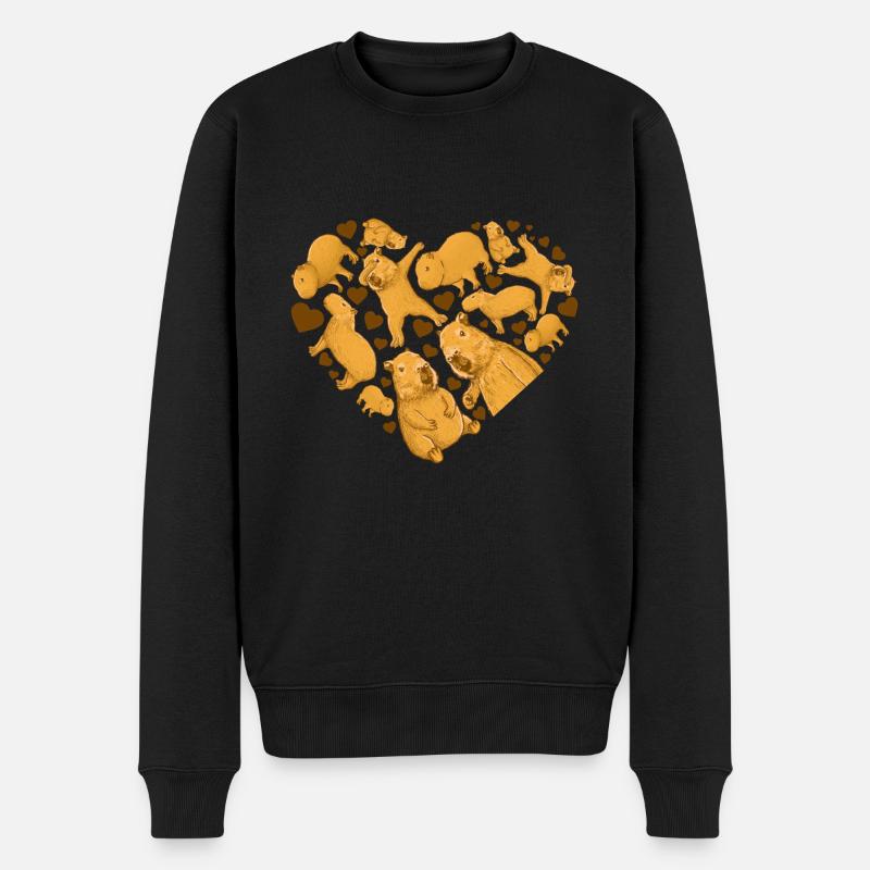 Cœur de Capybara - Pull Premium bio Homme - noir