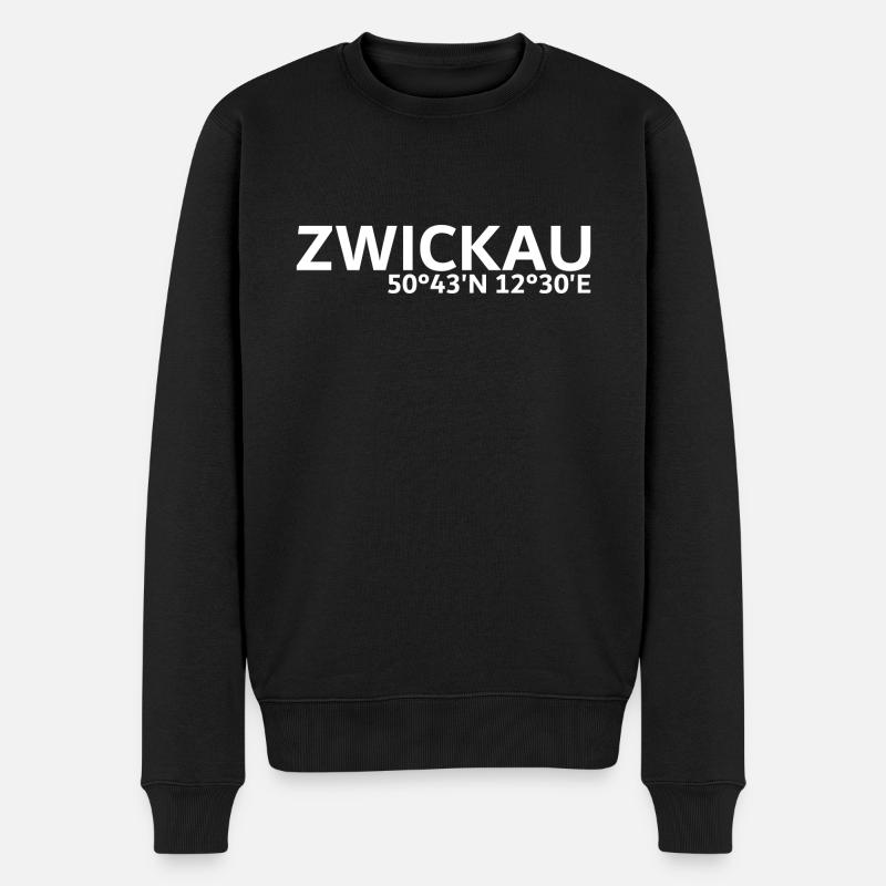 Coordonnées de Zwickau - Pull Premium bio Homme - noir