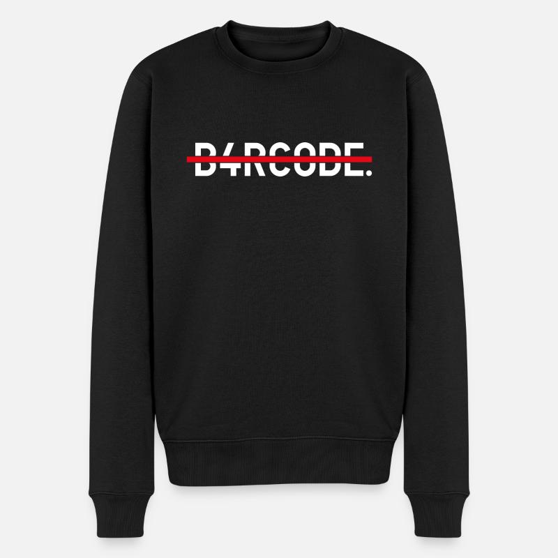 B4RCODE. Strike - Männer Premium Bio Pullover - Schwarz