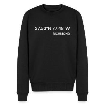 Richmond Virginia USA Koordinaten - Männer Premium Bio Pullover - Schwarz - Vorne - Nico (187cm)