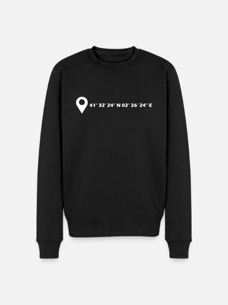 Coordonnées Mataró - Pull Premium bio Homme - noir