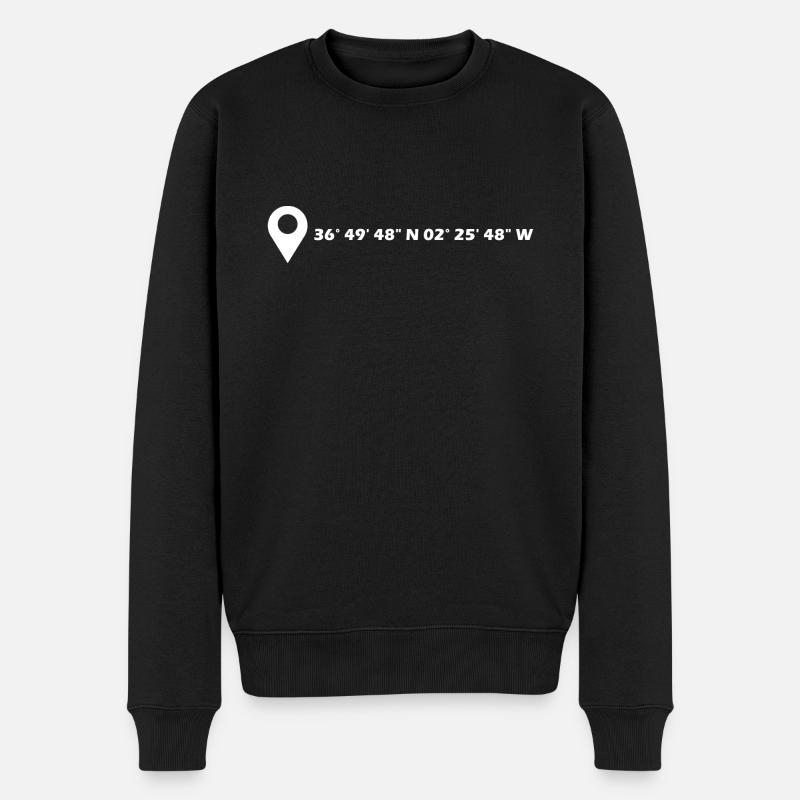 Coordonnées d’Almería - Pull Premium bio Homme - noir
