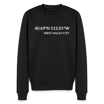 Coordonnées West Valley City, Utah, États-Unis - Pull Premium bio Homme - noir - Devant - Nico (187cm)