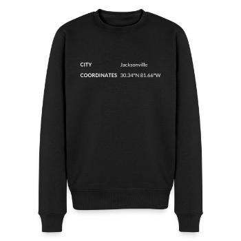 Jacksonville Florida USA Koordinaten - Männer Premium Bio Pullover - Schwarz - Vorne - Nico (187cm)
