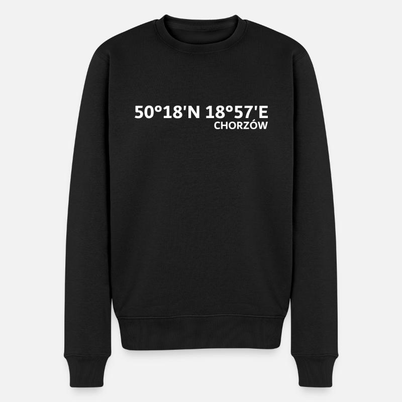 Coordonnées de Chorzów - Pull Premium bio Homme - noir