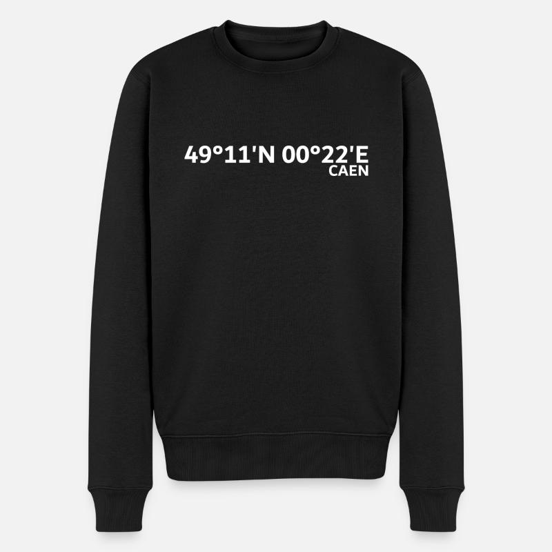 Coordonnées de Caen - Pull Premium bio Homme - noir