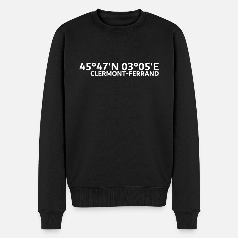 Coordonnées clermont-ferrand - Pull Premium bio Homme - noir