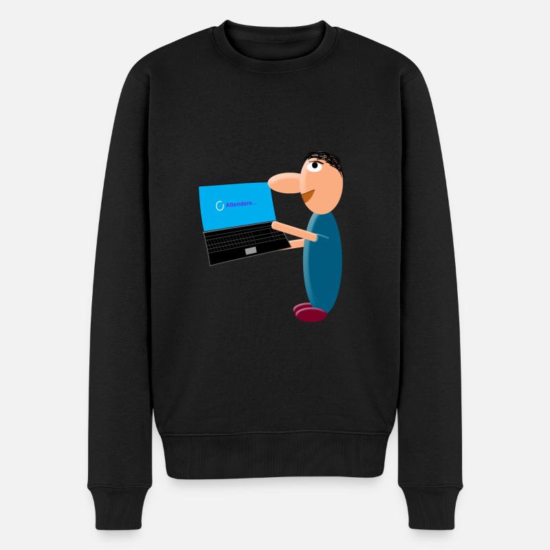 Geduldiger Mensch - Männer Premium Bio Pullover - Schwarz