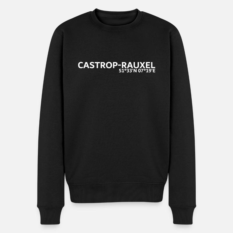 Castrop-Rauxel Koordinaten - Männer Premium Bio Pullover - Schwarz