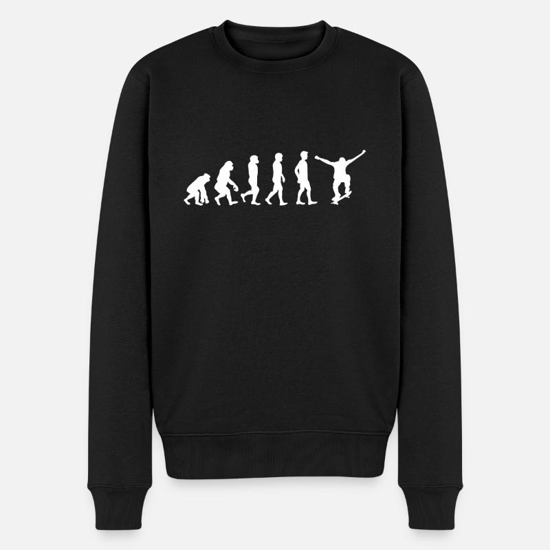 Evolution Skater - Pull Premium bio Homme - noir