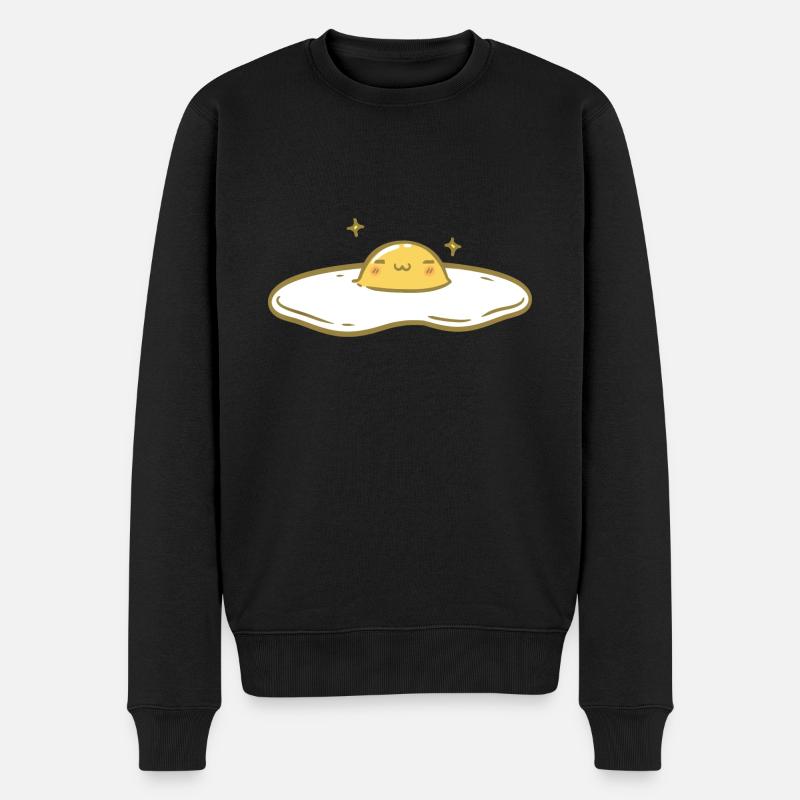 Süßes Spiegelei - Männer Premium Bio Pullover - Schwarz