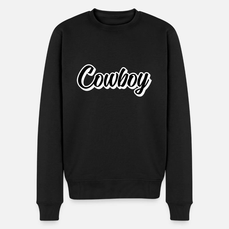 Cow-boy - Pull Premium bio Homme - noir