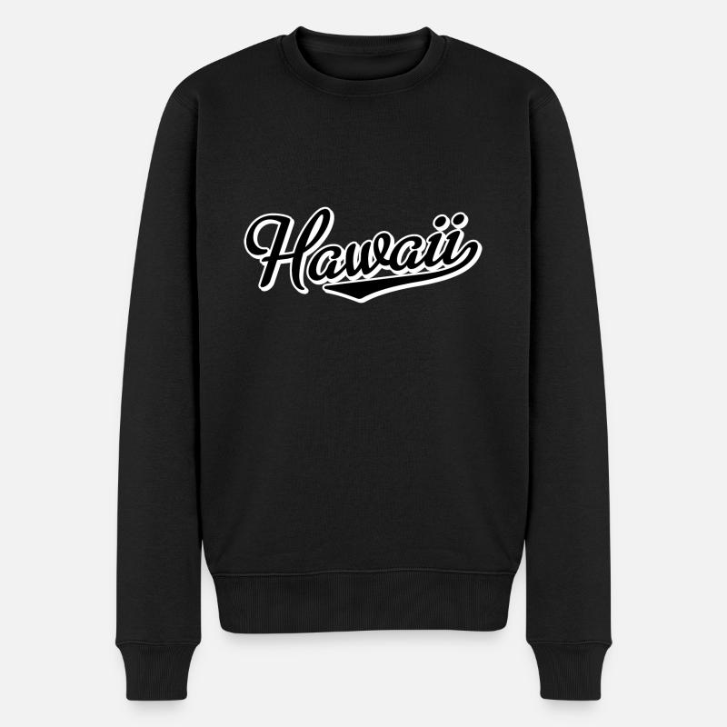 Hawaii - Männer Premium Bio Pullover - Schwarz