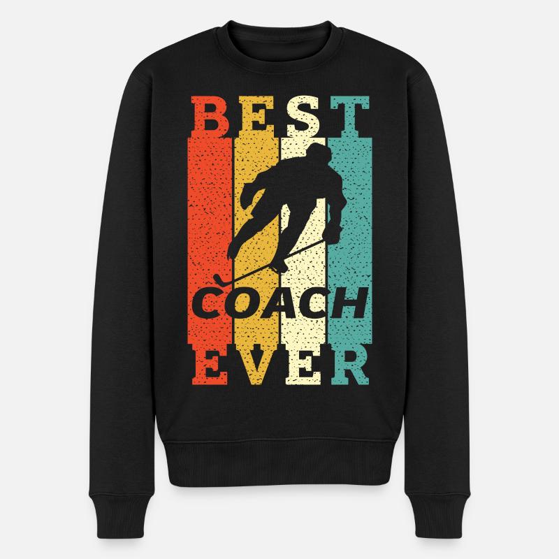 Bester Hockey-Trainer aller Zeiten - Männer Premium Bio Pullover - Schwarz