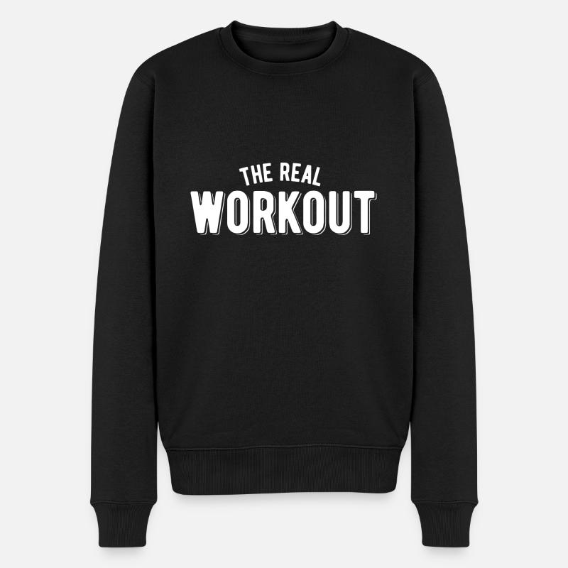 The real workout - Men's Premium Organic Jumper - black