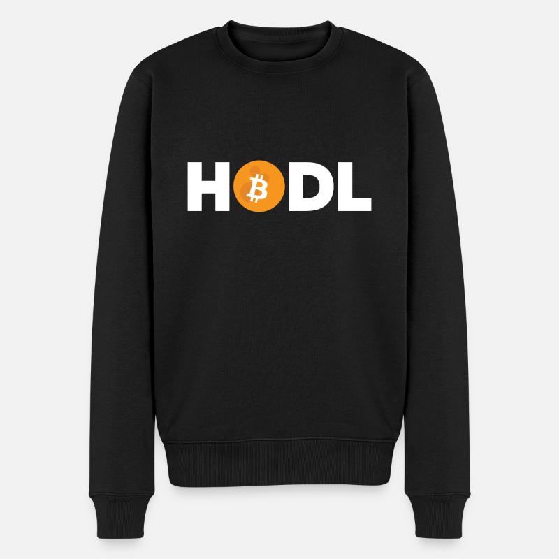 Bitcoin Plan B BTC Satoshi Krypto Hodl Maximalist - Männer Premium Bio Pullover - Schwarz