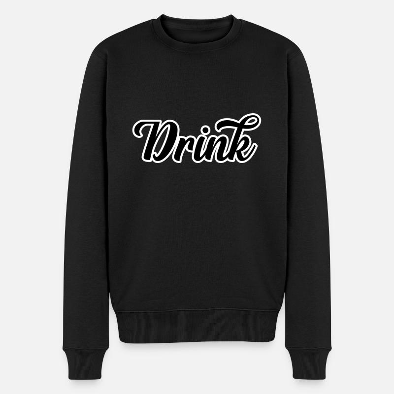 Drink - Männer Premium Bio Pullover - Schwarz