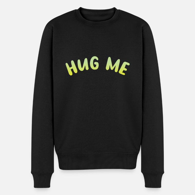 hug me - Männer Premium Bio Pullover - Schwarz