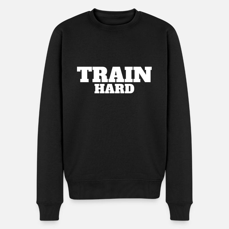 Entraînez-vous dur - Pull Premium bio Homme - noir