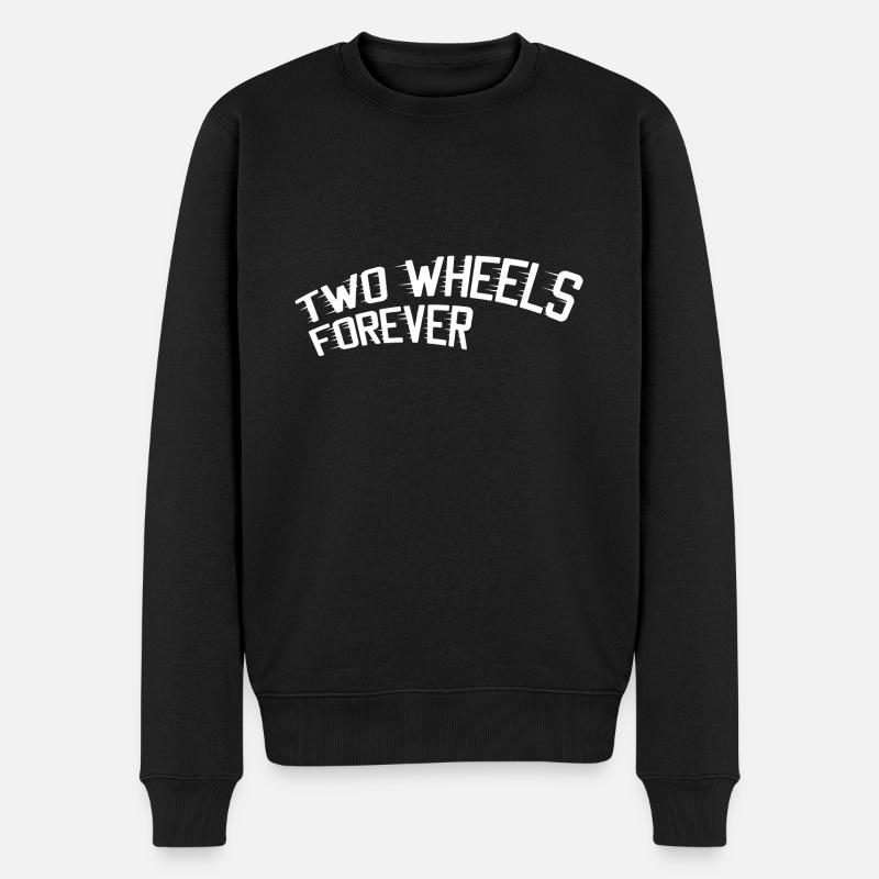 Two Wheels Forever - Männer Premium Bio Pullover - Schwarz