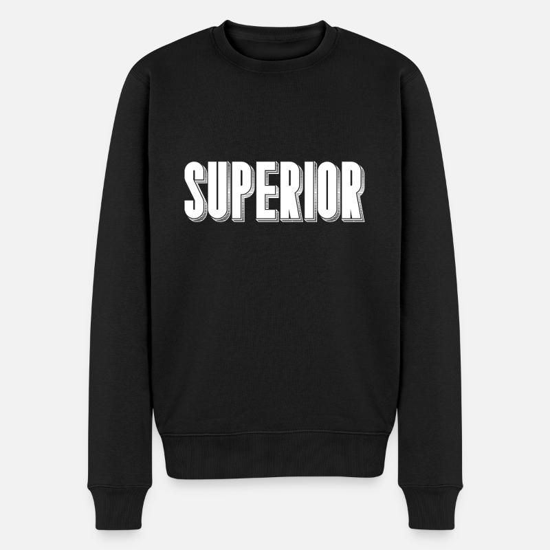 Superior - Männer Premium Bio Pullover - Schwarz