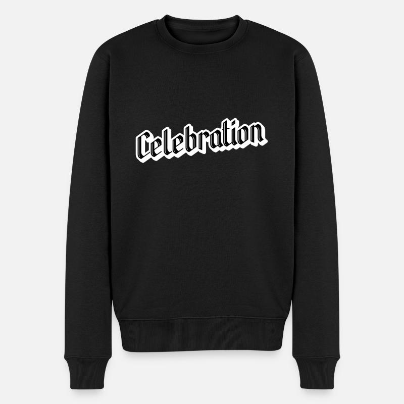 Celebration - Men's Premium Organic Jumper - black